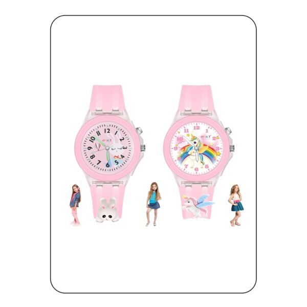 SPIKY Analog Watch for Kids | 3D Cartoon | 7 Multicolor LED Luminous Lights with Silicone Strap | Unisex Best Birthday Gift | Analogue Wrist Watches for Boys & Girls | Age 3-10 yrs