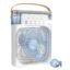 Mini Air Cooler, USB Desk Fan, Personal Evaporative Cooler with 7 Colors LED Light, 1/2/3 H Timer, 3 Wind Speeds and 3 Spray Modes for Office, Home, Dorm, Travel