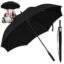 ANYCHO 60inch Big Umbrella for man, Auto Open Golf Rain Umbrella with cover, Windproof, Waterproof and UV Protection Umbrella Big Size for 2-3 Men, Women and Family (Black)
