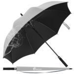 ANYCHO 60inch Big Umbrella for man, Auto Open Golf Rain Umbrella with cover, Windproof, Waterproof and UV Protection Umbrella Big Size for 2-3 Men, Women and Family (Black)