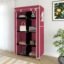 4+4 Layer Collapsible Wardrobe for Clothes with Side Pocket 7800-2 (84CM x 42.5CM x 166CM, Maroon)