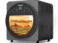 AGARO Elite Air Fryer For Home,14.5L,Rotisserie Convection Oven,1700 watts,Electric Oven,16 Preset Menus,Digital Display,Touch Control,Bake,Roast,Toast,Defrost,Dehydrate,Keep Warm,Dark Grey,14.5 Liter
