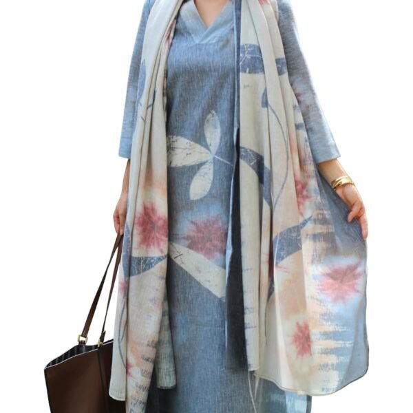 ANNI Designer Women Cotton Blend Straight Fit Printed Kurta Pant Dupatta Set | V Neck Three Quarter Sleeve Ensemble | Soft Breathable Fabric | Comfortable Elegant Styling for Office Casual Wear