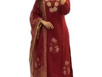 ANNI Designer Women's Rayon Viscose Straight fit Printed Embroidered Kurta with Pant & Dupatta | Ethnic Kurta Set for Women | Daily, Office & Festive Traditional