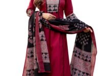 Amayra Women's Pure Cotton A-Line Kurta Set with Palazzo Pants & Dupatta|Ethnic wear|Kurti Suit Set for Women