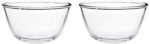 Amazon Brand - Solimo Mixing/Serving Borosilicate Solid Glass Bowl Set (2 pieces, 550ml_Transparent)