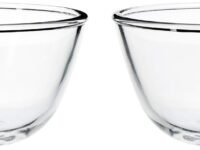 Amazon Brand - Solimo Mixing/Serving Borosilicate Solid Glass Bowl Set (2 pieces, 550ml_Transparent)