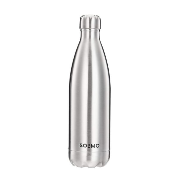 Amazon Brand - Solimo Stainless Steel Insulated 24 Hours Hot or Cold Bottle Flask, 1000 ml, Silver