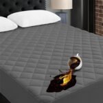 Ayka 100% Waterproof Cotton Quilted Mattress Protector Single Size Breathable Hypoallergenic Noiseless Ultra Soft Fitted Bed Protector 78x36 inch Mattress/Bed Cover (Single 78x36 | 6.5x3 ft, Grey)