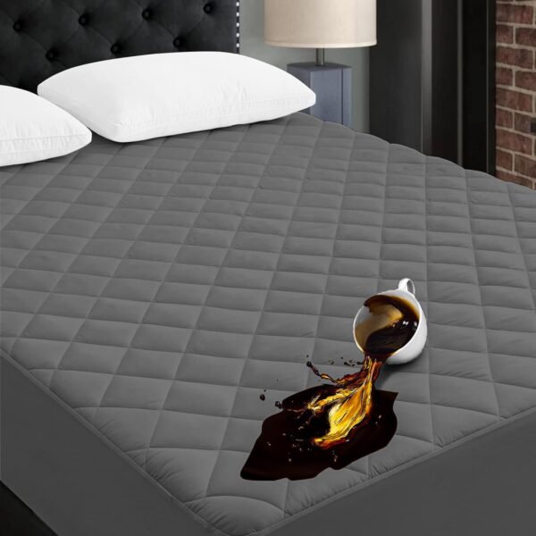 Ayka 100% Waterproof Cotton Quilted Mattress Protector Single Size Breathable Hypoallergenic Noiseless Ultra Soft Fitted Bed Protector 78x36 inch Mattress/Bed Cover (Single 78x36 | 6.5x3 ft, Grey)