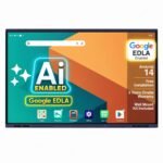 BIG VUE Pluss 75 inch Android 14 Smart Interactive Television | EDLA 4K UHD Flat Panel Digital Board, 8 GB RAM 128 GB ROM, Ai, Multitouch Screen Display for Teaching, Classroom & Office Use