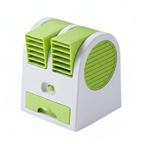 BNF® Quiet Operation USB Desk Fan Easy to Clean Mini Air Conditioner Portable Evaporative Cooler for Office Workers, Students, Desktop, Dorm Room, Outdoor, Green, Plug-in 4-Speed | Fans