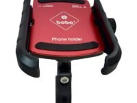 BOBO BM4 Jaw-Grip Waterproof Bike/Motorcycle/Scooter Mobile Phone Holder Mount, Ideal for Maps and GPS Navigation (Red)