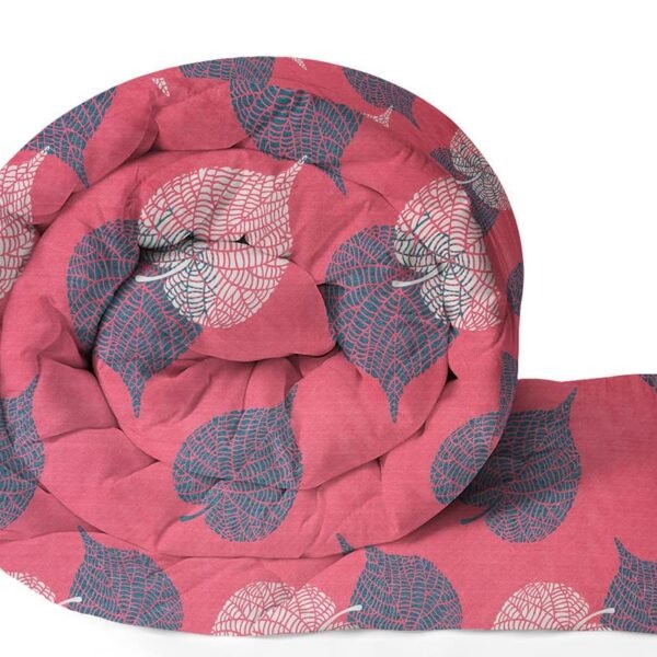 BSB HOME 220 GSM Reversible Microfiber AC Comforter/Blanket/Quilt/Duvets for Winter Single Size Bed (240X152 cm, Pink & Green) | TC - 180