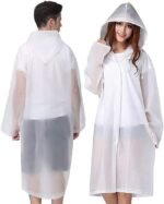 Bloomingdale rain coat for men & women waterproof Lightweight raincoat for men waterproof Rain Coat with Hooded Full Sleeves Outdoor, hiking & Travelling for Man & Women White