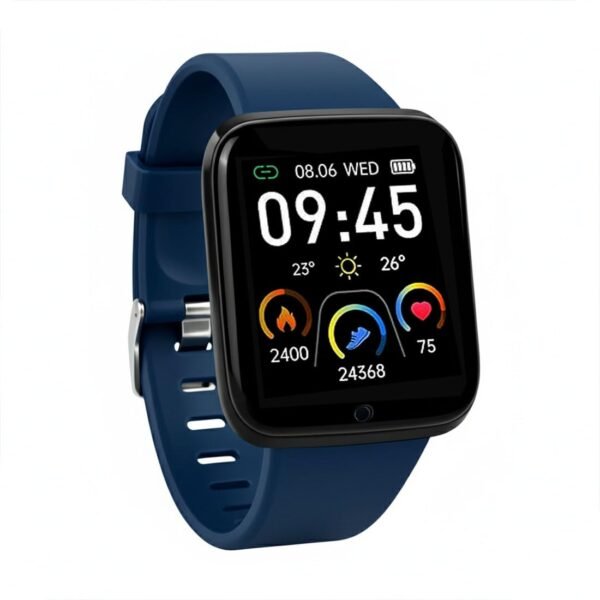 Bouncefit M I D116 Fitness Band Smart Watch for Men, Women, Boys, Girls, Kids – Single Touch Interface, Water Resistant, Workout Modes,Quick Charge Sports Smartwatch – Blue (BB)