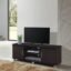 CASPIAN Engineered Wood Wooden TV Entertainment Unit Rainforest Dark | 48 Inches TV Stand/Panel for Bedroom & Living Room with Storage 2 Cabinets & Shelves | Media Console Table for Set Top Box
