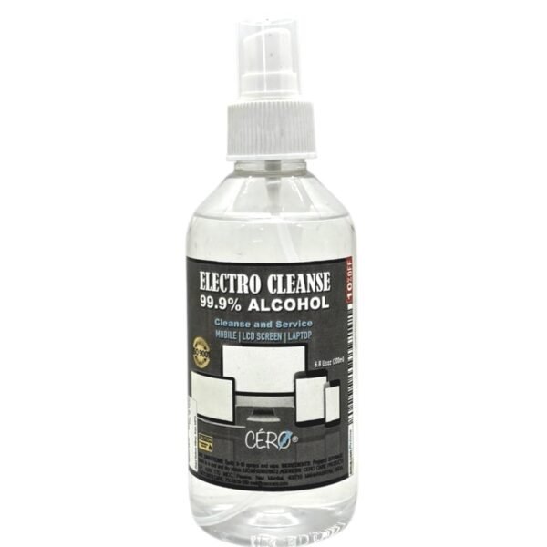 CERO® Electro San 99.9% Isopropyl Alcohol Spray Electronic Cleaner for Mobile, Laptop, Tablet, LED Screen, TV Electronic Cleaning Solution– 200ml