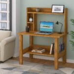 Callas ST-40 Wooden Study Table with Hutch & Bottom Storage – Multi-Purpose Office Desk for Laptop, Computer, Writing & Study – Durable Engineered Wood Workstation for Home & Office (Walnut, ST-40)