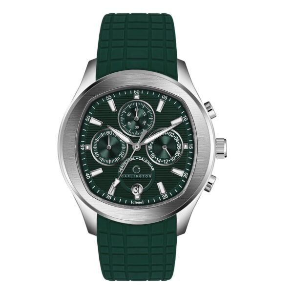 Carlington Legacy Series Men's Analog Chronograph Watch | Premium Silicone Strap | Elegant Luxury Business Sports Wrist Watch for Men & Boys - Model CT 9999