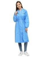 Citizen Polyester Reversible Casual Style Raincoat For Women With Inbuilt Hood,Waist Belt & Matching Carry Pouch|Stylish Polka Dot Design|Durable & Lightweight Rainsuit With High Tearing Strength