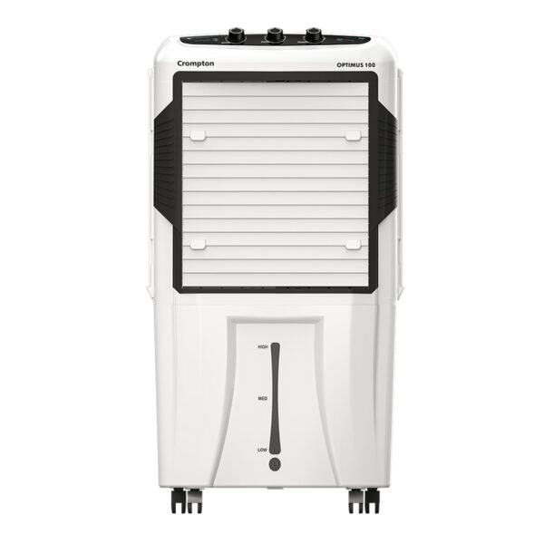 Crompton Optimus 100L Desert Air Cooler for Home | Cools Upto 650 Sq. Ft Large Rooms| 5500m3/hr Air Delivery | High Density Honeycomb Pads for Fast Cooling | Ice Chamber |3 Year Brand Warranty