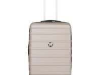 DELSEY PARIS Margot 69 cms Medium Check-in Polycarbonate Hard Sided 8 Wheels and Expandable Spinner Suitcase/Trolley Bag for Travel with TSA Lock- Gold