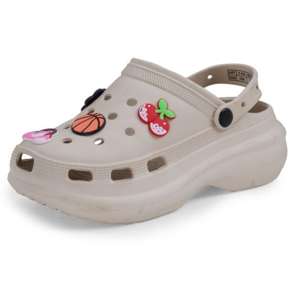 DOCTOR EXTRA SOFT Women's Premium Extra Comfortable Clogs/Sandals with Cute Charms & Adjustable Back Strap for Adult| Lightweight Stylish & Anti-Skid| Waterproof Everyday Use Mules Girls/Ladies D-538