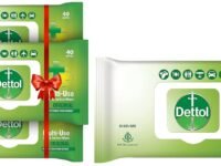 Dettol Disinfectant Sanitizer Wet Wipes for Skin & Surfaces, Original (Pack of 3, 40 Count each) & Dettol Disinfectant Sanitizer Wet Wipes for Skin & Surfaces, Original – 80 Count