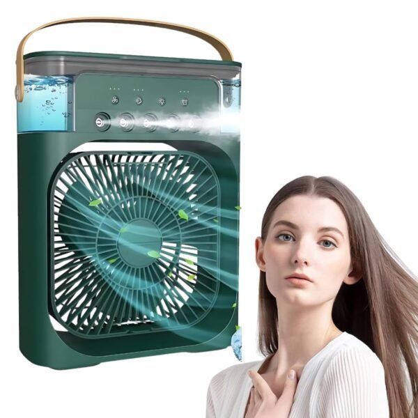 Drumstone (𝟏𝟎+𝟐 𝗬𝗲𝗮𝗿𝘀 Warranty) Pro Personal Air Cooler, Portable Air Conditioner Fan, Mini Evaporative Cooler with 7 Colors LED Light, 1/2/3 H Timer, 3 Wind Speeds and 3 Spray Modes (MULTI)