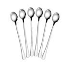 Dynore Stainless Steel 6 Pcs Soda Spoons/Mixing Spoon/Milkshake Spoon/Long Spoon 8 inch- Set of 6