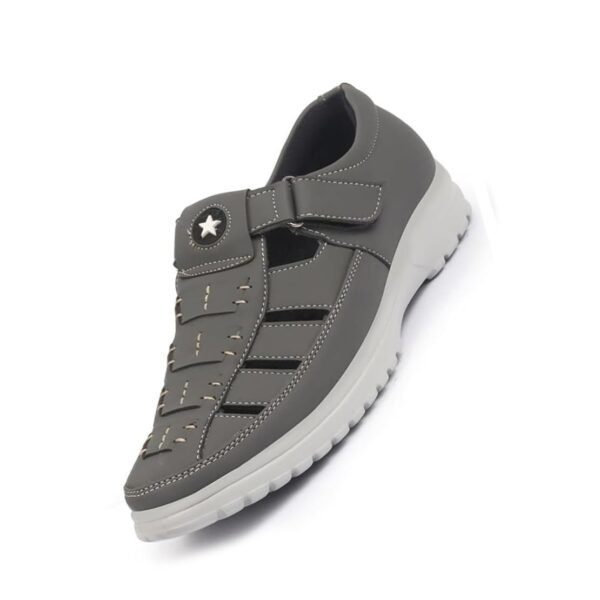 FAUSTO Men's Feather Light EVA Sole Shoe Style Comfortable Dress Sandal With Memory Cushion|Stitched Hook & Loop Sandal For Work|Evening|Festive