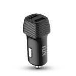 FLiX (Beetel) 2.4A Fast Charging Car Charger, Dual USB Type A connectors, Compatible with All Smartphones, Dashcams, Power Banks & Many More, Supports All Cars 12V Output (24D - Black)