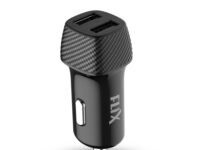 FLiX (Beetel) 2.4A Fast Charging Car Charger, Dual USB Type A connectors, Compatible with All Smartphones, Dashcams, Power Banks & Many More, Supports All Cars 12V Output (24D - Black)