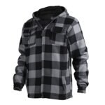 Facitisu Men's Winter Zip Up Hoodie Sherpa Fleece Sweatshirt Warm Thick heavyweight Coats, Grey, Large