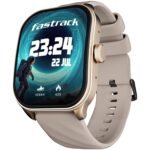 Fastrack Limitless FS2 Pro Smartwatch|1.96" Super AMOLED Arched Display with Functional Crown and Resolution of 410X502|Singlesync BT Calling|Nitrofast Charging|110+ Sports Modes|200+ Watchfaces,Beige
