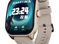 Fastrack Limitless FS2 Pro Smartwatch|1.96" Super AMOLED Arched Display with Functional Crown and Resolution of 410X502|Singlesync BT Calling|Nitrofast Charging|110+ Sports Modes|200+ Watchfaces,Beige