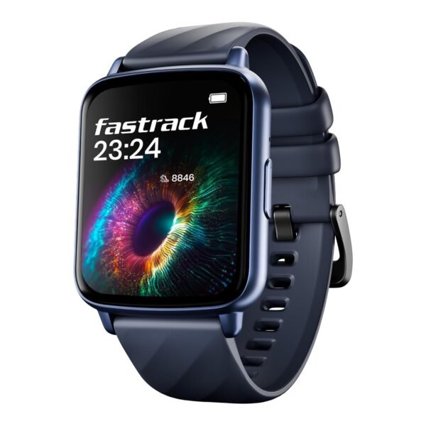 Fastrack Volt S1 Smart Watch for Man and Women Latest with 1.83" Display, Silicone Strap, BT Calling, 100+ Sports Modes, Heart Rate, SpO2, IP68, Ideal Smartwatch for Boys and Girls (Blue)
