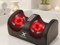 Foot Massager Machine with Heat Therapy | 3D Deep Kneading Roller | Adjustable Intensity | Silent Operation | Foot & Calf Pain Relief Massager