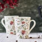 GOLDEN QUEEN'S Mugs Set of 2 for Coffee, Tea, Milk - Ideal for Your Daily Beverage Ritual, Hosting & Casual Gatherings - Pink Shrub