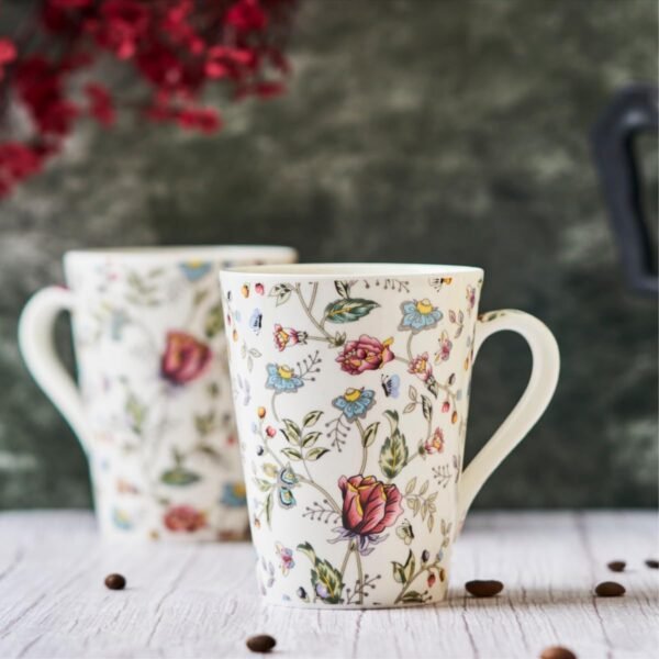 GOLDEN QUEEN'S Mugs Set of 2 for Coffee, Tea, Milk - Ideal for Your Daily Beverage Ritual, Hosting & Casual Gatherings - Pink Shrub