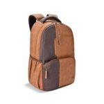Gear Vintage 2 Faux Leather(Without Antitheft) 19"/34L Large Water Resistant Laptop Backpack/Casual Backpack/Daypack/Travel Backpack/College Bag For Men/Women(Brown-Tan)