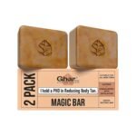 Ghar Soaps Sandalwood & Saffron Magic Bar For Bath (100 Gms Pack Of 2) | Paraben Free | Chandan & Kesar Bath Soap | Handmade Soaps For Glowing | Skin Brightening Soap For Men & Women