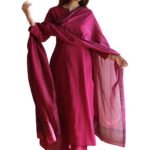 GoSriKi Women's Viscose Straight Solid Kurta with Narrow Pant and Dupatta | Kurta for Women | Kurta Pant Dupatta Set | Ethnic Suit for Women | Traditional Indian Outfit | Women's Ethnic Wear