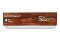 Godrej 1.5 Ton 3 Star, 5 Years Comprehensive Warranty, AI powered, 5-In-1 Convertible Cooling, 4 Way Air Swing, Wood Finish, Inverter Split AC (Copper, AC 1.5T SIC 18VTC3 WYB TK, Teak Wood)