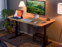 Green Soul Imperium Height Adjustable Table for Office Work | Everyday Ergonomic Desk with One Piece Top | Advance Memory Preset | 3 Year Warranty | Installation Provided (GreyOak,1100 x 600 Top)