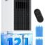 HIFRESH Air Cooler for Room Cooling, 31Ft Air Throw, 4 Modes & 4 Speeds, Remote & Touch, 12H Timer, 12L Tank for 24H Cooling, Waterless Alert, 2 Ice Packs, Low Power Consumption Tower Cooler for Home