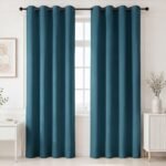 HOMEMONDE 100% True Blackout Curtain 9 Feet Set of 2 - Thermal Insulated & Room Privacy Long Door Curtains, Blue Light Blocking Curtains 96 Inch Long - (274L x 118W CM)