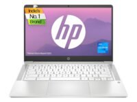HP Chromebook x360, Intel Celeron N4120, 14-inch (35.6 cm), HD, 4GB LPDDR4, 64GB eMMC, Intel UHD Graphics, Thin & Light, Dual Speakers, BrightView Display (Chrome 64, White, 1.49 kg), ca0505TU