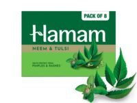 Hamam Neem & Tulsi Bathing Soap for Body 150 g (Combo Pack of 8) Purifying Soap Bar